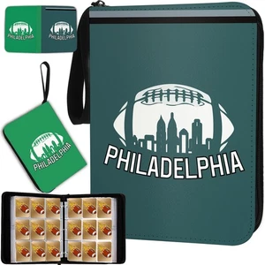 Philadelphia Football Card Binder with Sleeves, 900 Pocket, 3 Ring, Waterproo... - Picture 1 of 5