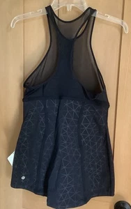Lululemon Pedal Pace Zip Tank Black  Womens Size 8 New - Afbeelding 1 van 7