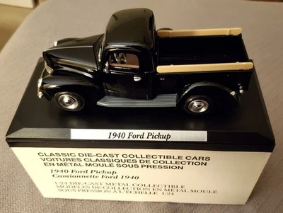 MOTOR MAX ~ CLASSIC 1940 FORD PICKUP  DIE-CAST TRUCK  1:24 - BLACK - NEW IN BOX - Image 1 of 4
