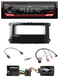 JVC DAB Lenkrad Bluetooth USB Autoradio für Ford Focus ab 07 Galaxy C-Max schwar - Bild 1 von 10