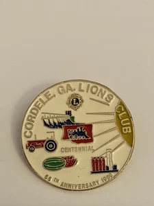 Cordele GA Lions Club 55th Anniversary 1989 Lapel Pin P110 - Picture 1 of 4