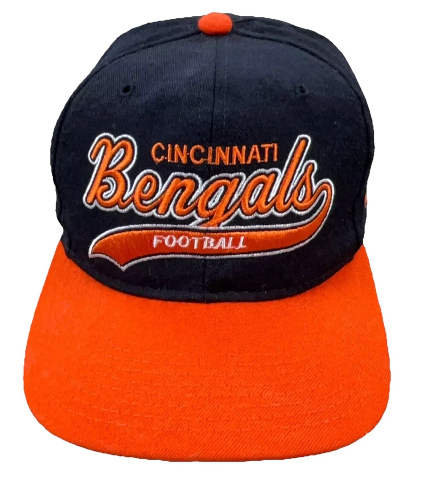 Vintage Cincinnati Bengals Hat Cap Snap Back Black Dome Starter Wool 90s Script - Image 1 of 4
