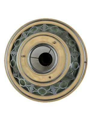 SilvRay "Sight Saver" Streamline Deco Two-Tier Ceiling Light Fixture c.1937 - Image 1 of 4