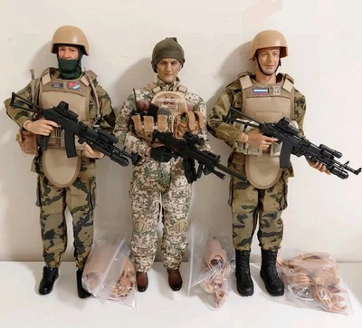 1/6 Russian & German KSK Soldier Military 12" Figures Custom Lot (READ DESC) Foto 1 de 4