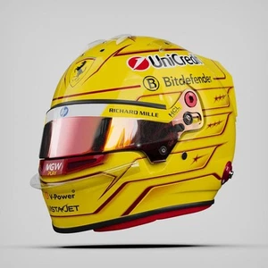 Minicasco de prueba LookSmart Scuderia Ferrari F1 Lewis Hamilton 2025 Fiorano 1:... - Imagen 1 de 5