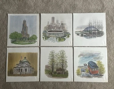 Pittsburgh Civic Arena Three Rivers Stadium etc Juego de 6 Impresión LEER DESCRIPCIÓN Foto 1 de 2