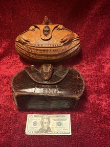 Armadillo And Crocodile Purses With Out A Straps Decorative Pieces Oddities - Picture 1 of 15