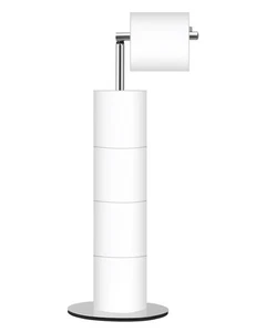 Toilettenpapierhalter Ständer, freistehender Toilettenpapierrollenhalter mit Reserv... - Bild 1 von 9