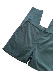 Pantalones Leggings Susan Graver Rústicos Verde Azulado Imitación Gamuza - Talla M Nuevos sin Etiquetas - Imagen 1 de 4