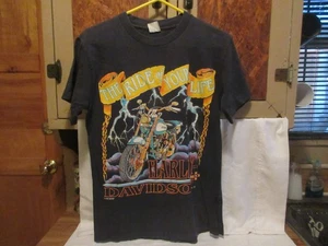 Camiseta negra Harley-Davidson Ride of Your Life de colección - talla M - puntada única - Imagen 1 de 4