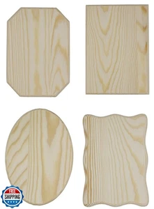 Creative Hobbies® unfertige Holzplatten, 6,5 Zoll x 4,5 Zoll, 4 verschiedene Sh - Bild 1 von 5