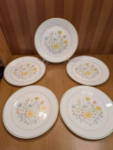 Lot of 5 Corelle SPRING MEADOW Dinner Plates 10 1/4" Plate Set 10.25 Inch - GUC - Picture 1 of 8