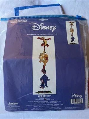 Disney Let's Bounce Pooh Tigger Cntd Cross Stitch Kit #1133-58 - 6" x 20" - Image 1 of 2