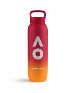WATERDROP X AUSTRALIAN OPEN 2025 RED ORANGE WATER BOTTLE 1L Cup NEW NO BOX - Bild 1 von 1