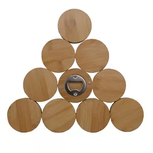 10PCS Wooden Bottle Opener Fridge Magnet for Refrigerator Gift USA - Picture 1 of 12