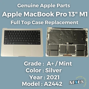 OEM Apple MacBook Pro 14” M1 2021 A2442 Housing + Battery + Touchpad - Silver - Picture 1 of 6