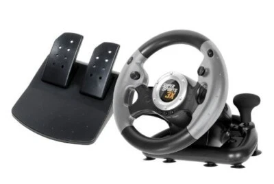 Xbox 360 - SuperSports 3X Lenkrad + Pedale für XBox360/PC/PS3 [Datel] mit OVP - Image 1 of 4