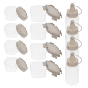  12pcs Reusable Sauce Squeeze Bottle And Box Kit Kitchen Ketchup Container Spice - Picture 1 of 17