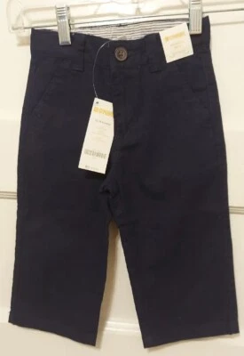 Nuevo con etiquetas $30 Pantalones Gymboree para niños talla 12-18 meses azul marino cintura ajustable caqui  Foto 1 de 4