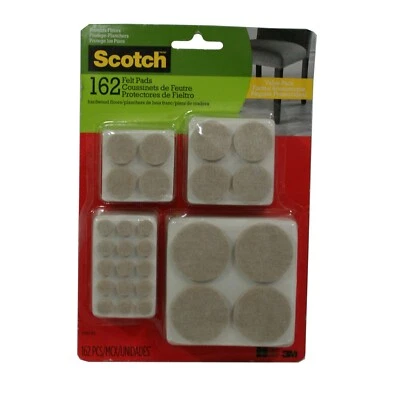 Almohadilla de fieltro adhesiva 3M Scotch 162 piezas SP845-NA, protección de pisos de madera dura, beige  Foto 1 de 4
