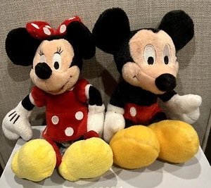 Disney Minnie & Mickey 8” Plush Stuffed Animal Toy Soft And Cuddly - Picture 1 of 5
