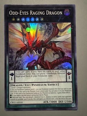 YUGIOH ODD-EYES RAGING DRAGON ASIA ENGLISH EDITION CR02-AE010 SUPER RARE - Image 1 of 3