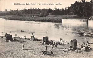 Cpa Châtillon Sur Loire The Banks Of The Loire The Beach - Picture 1 of 2