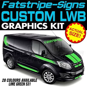 passend für Ford Transit CUSTOM LWB GRAFIK AUFKLEBER STREIFEN ST M SPORT DAY VAN #1 - Bild 1 von 2