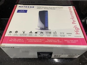 Netgear N600 Bezprzewodowy dwupasmowy gigabitowy router modemowy ADSL2+ - Zdjęcie 1 z 20