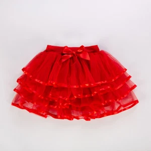 Ladies Girl Mesh Tutu Skirt Swing 4 Layered Tiered Lolita Casual Party Banquet - Picture 1 of 19
