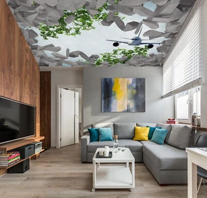 3D Gray Bricks G3991 Ceiling WallPaper Murals Wall Print Decal Deco Erin 2023 - Picture 1 of 5