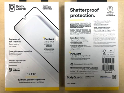 BodyGuardz Synthetic Glass Screen Protector for Samsung Galaxy S22 5G - Image 1 of 2