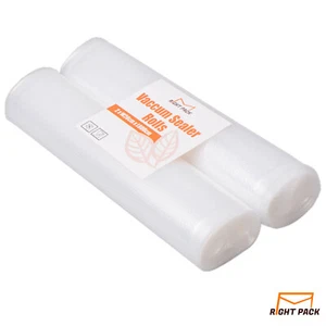 2 ROLLS TEXTURED VACUUM VAC SEALER SOUS VIDE FOOD SAVER STORAGE BAGS RIGHT PACK - Picture 1 of 4