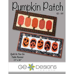 Patrón de corredor de mesa con parche de calabaza, G.E. Diseños - Imagen 1 de 2