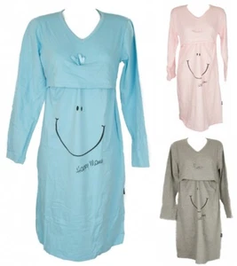 Damen Nachthemd Cotome Langarm V Stillen HAPPY PEOPLE 3261 - Imagen 1 de 13