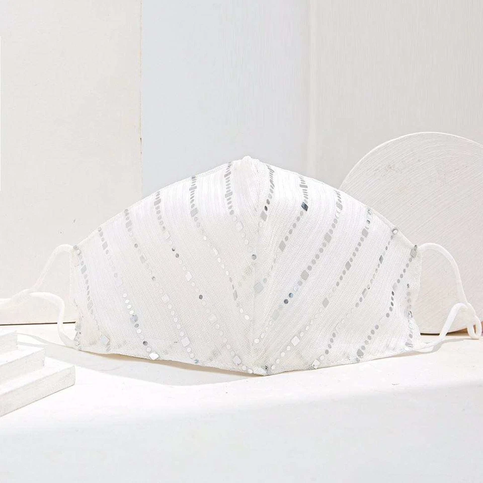 MASCARILLA FACIAL DE MODA DE LUJO LENTEJUELAS BRILLANTES BODA FIESTA Foto 1 de 1