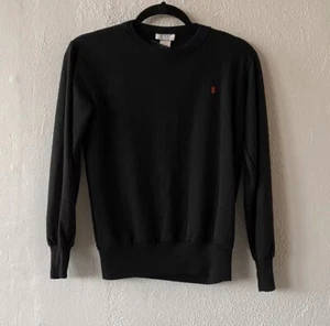 Sudadera vintage años 80 Bill Blass negra cuello redondo talla S - Imagen 1 de 6