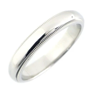 TIFFANY & Co. Classic Platinum 4mm Milgrain Wedding Band Ring 11.5 Men's $2,400 - Picture 1 of 5