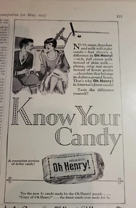 1927 Oh Henry candy bar know your candy vintage ad - Picture 1 of 1