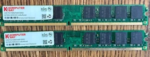 2 Komputer Bay 1GB DDR Desktop RAM Memory (2 GB total) PC2-5300 - Low Profile - Picture 1 of 1