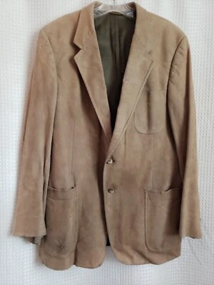 Blazer Christian Dior esporte masculino bege camurça couro terno jaqueta casaco - Imagem 1 de 4