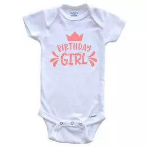 Birthday Girl Cute One Piece Baby Bodysuit - Picture 1 of 2