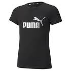 PUMA Mdchen T-Shirt - ESS+ Metallic LOGO TEE, Rundhals, Kurzarm, uni