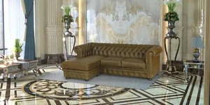 SOFORT lieferbar Chesterfield Ecksofa Springfield Deluxe Eckcouch braun UVP5490 - Bild 1 von 4