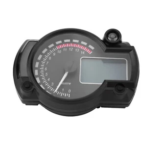 ABS Waterproof Digital LCD Display Motorcycle Speedometer Odometer Tachometer - Picture 1 of 9