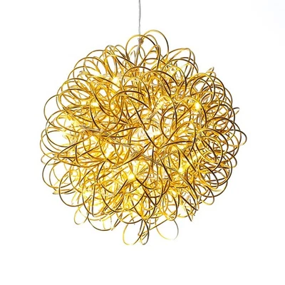 LED Drahtkugel Kugelleuchte Leuchtkugel Ball 30cm für Innen Außen gold 50LED - Bild 1 von 2