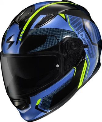 Casco de motocicleta Scorpion Ryzer Switch azul/alta visibilidad Foto 1 de 4