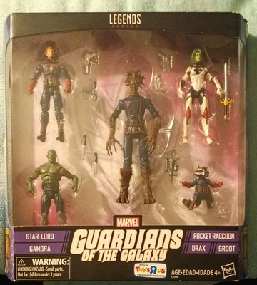 "Paquete exclusivo de 5 figuras de 3,75"" de Guardianes de la Galaxia Toys R Us de Marvel Legends" Foto 1 de 2