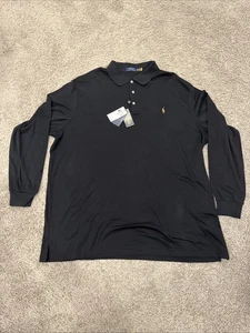 Polo Ralph Lauren Classic Fit Langarm Poloshirt Schwarz Big & Tall 4LT NEU - Bild 1 von 4