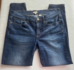 J. Crew Stretch Dark Wash Blue Skinny Jeans Size 28" Waist 26 Inseam Style E7293 - Picture 1 of 9